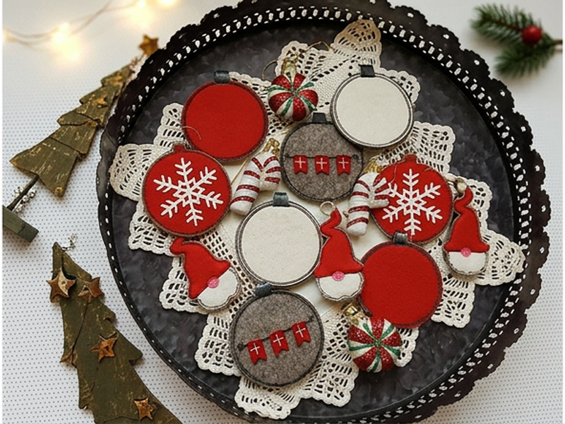 Skandinavische Weihnachten God Jul Set - doodle Stickdatei